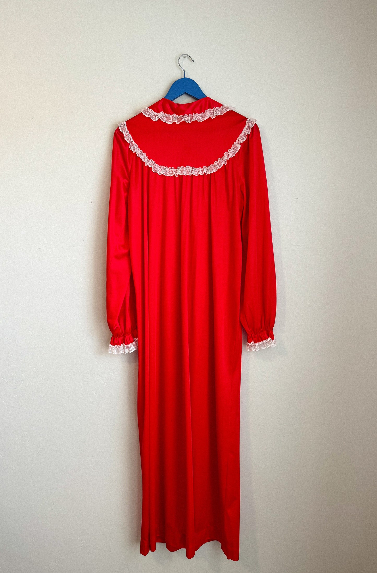 Vintage Red Slip Peignoir