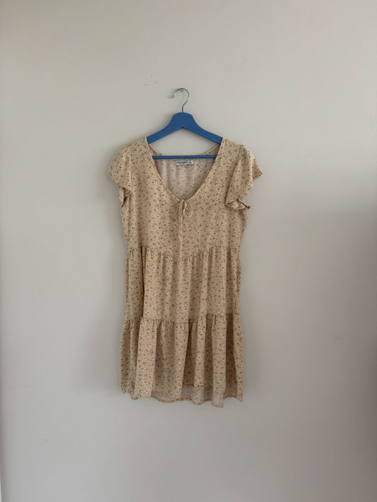 Pale Yellow Floral Sundress (M)