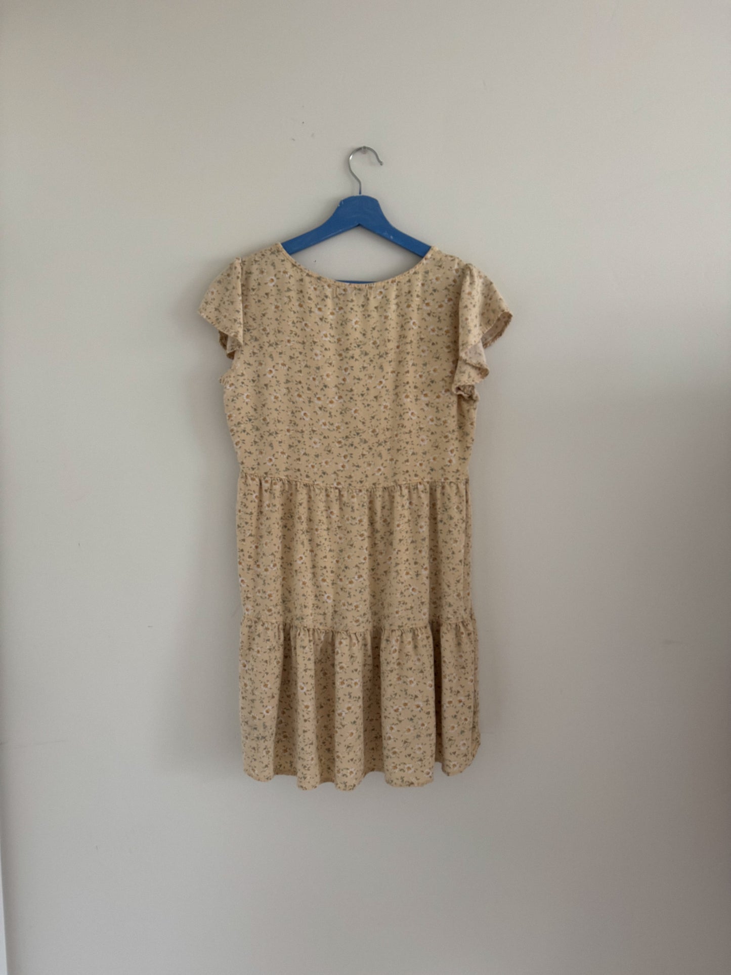 Pale Yellow Floral Sundress (M)