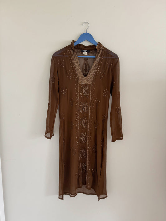 Vintage Sheer Sequin Tunic (S)