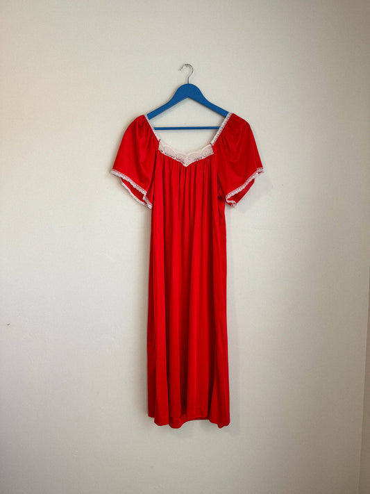 Vintage Red Slip Dress
