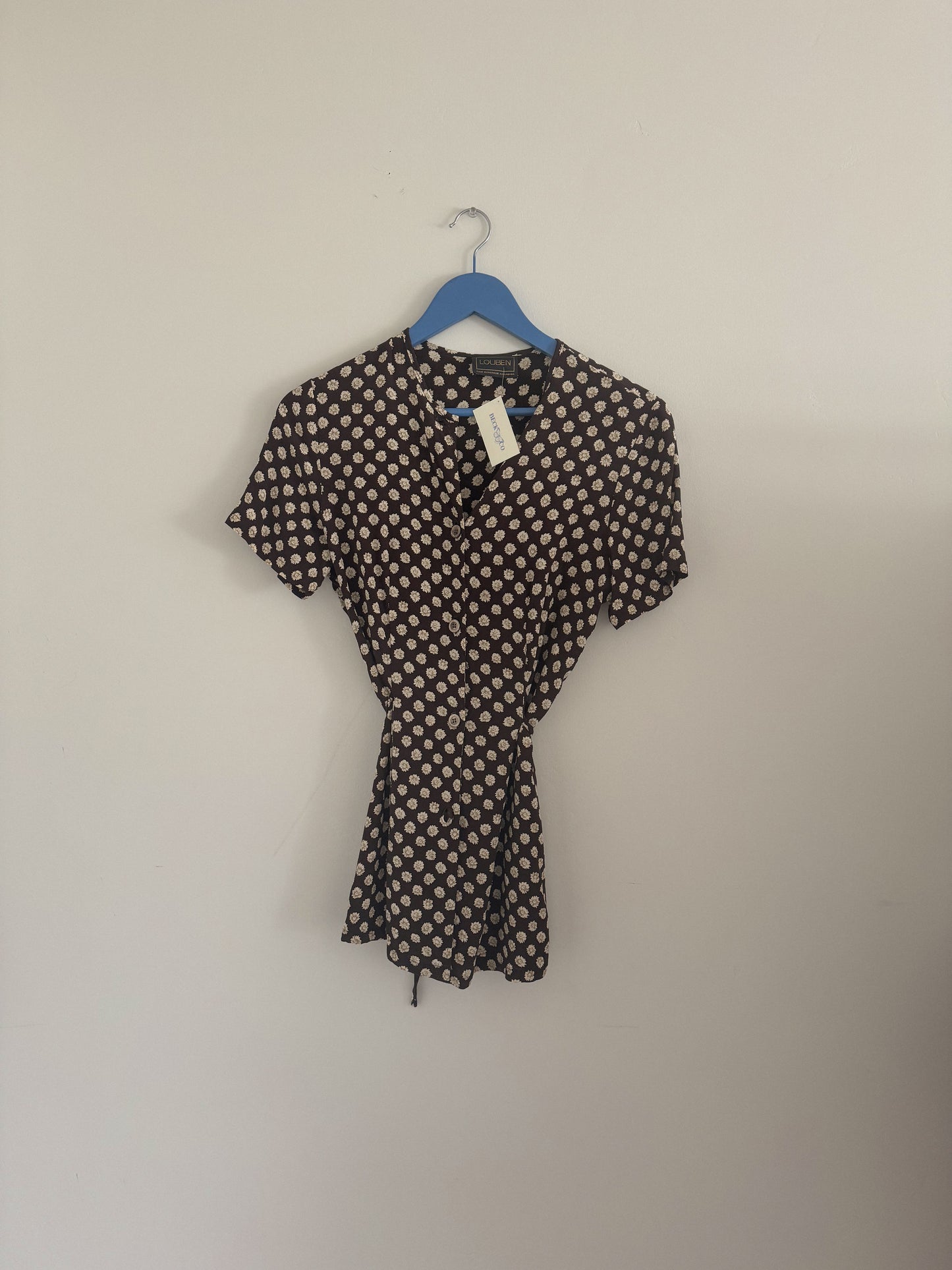 Vintage Floral Tie Top