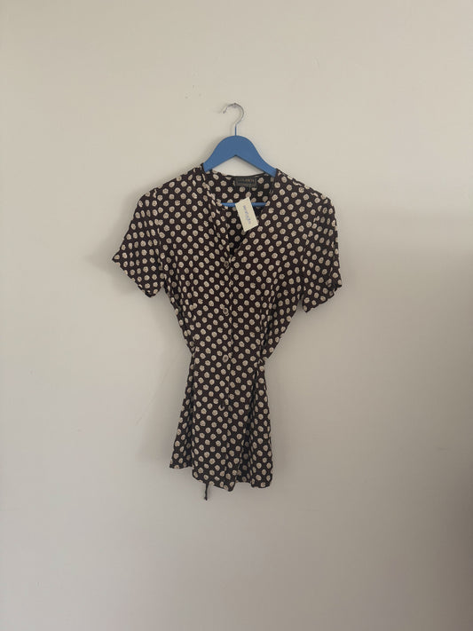 Vintage Floral Tie Top