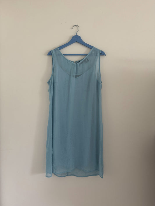 Vintage Baby Blue Sheer Dress