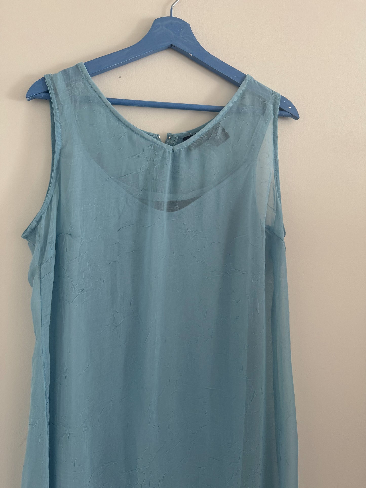 Vintage Baby Blue Sheer Dress