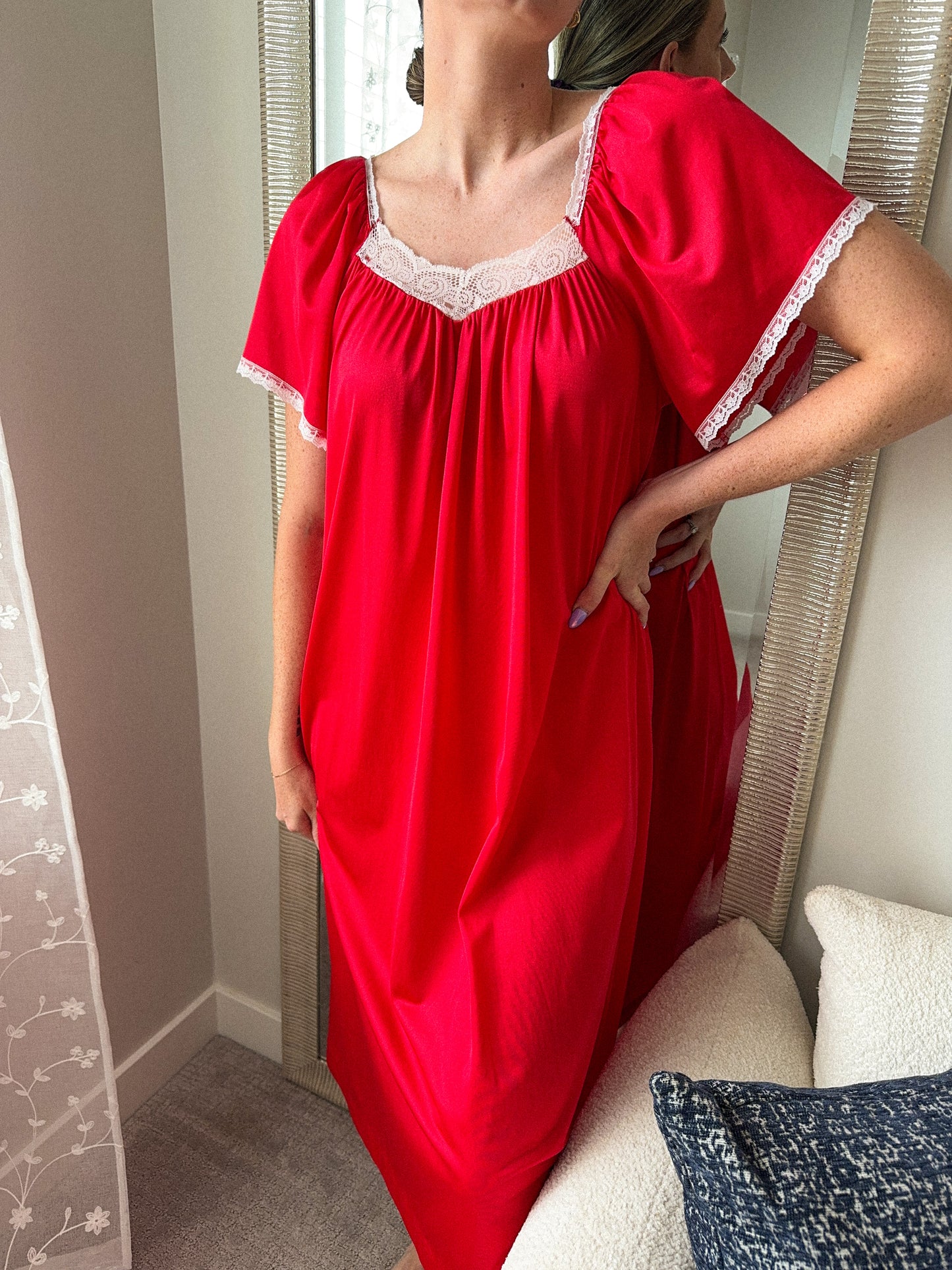 Vintage Red Slip Dress