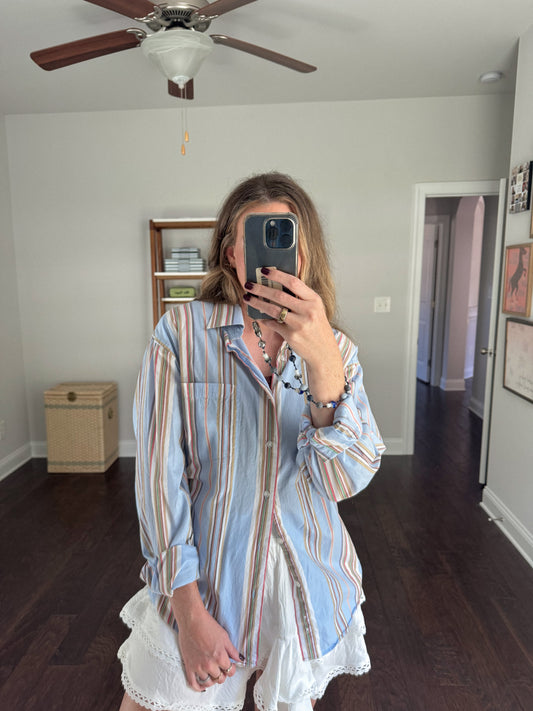 Vintage Striped Button Up