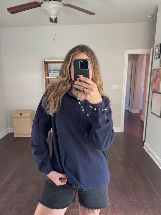 Vintage Henley Lightweight Sweater