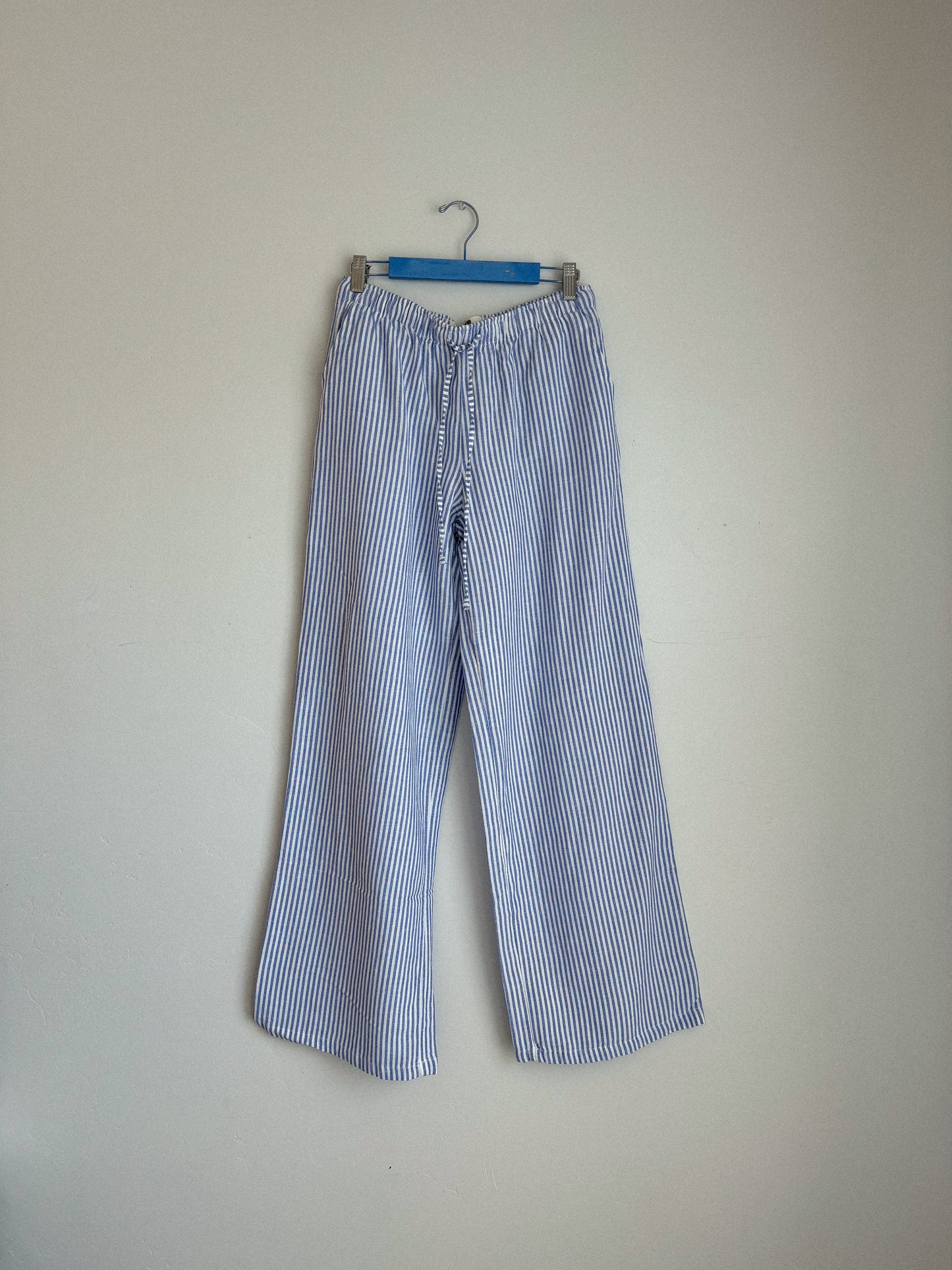 NWT Linen Blend Blue Stripe Pants