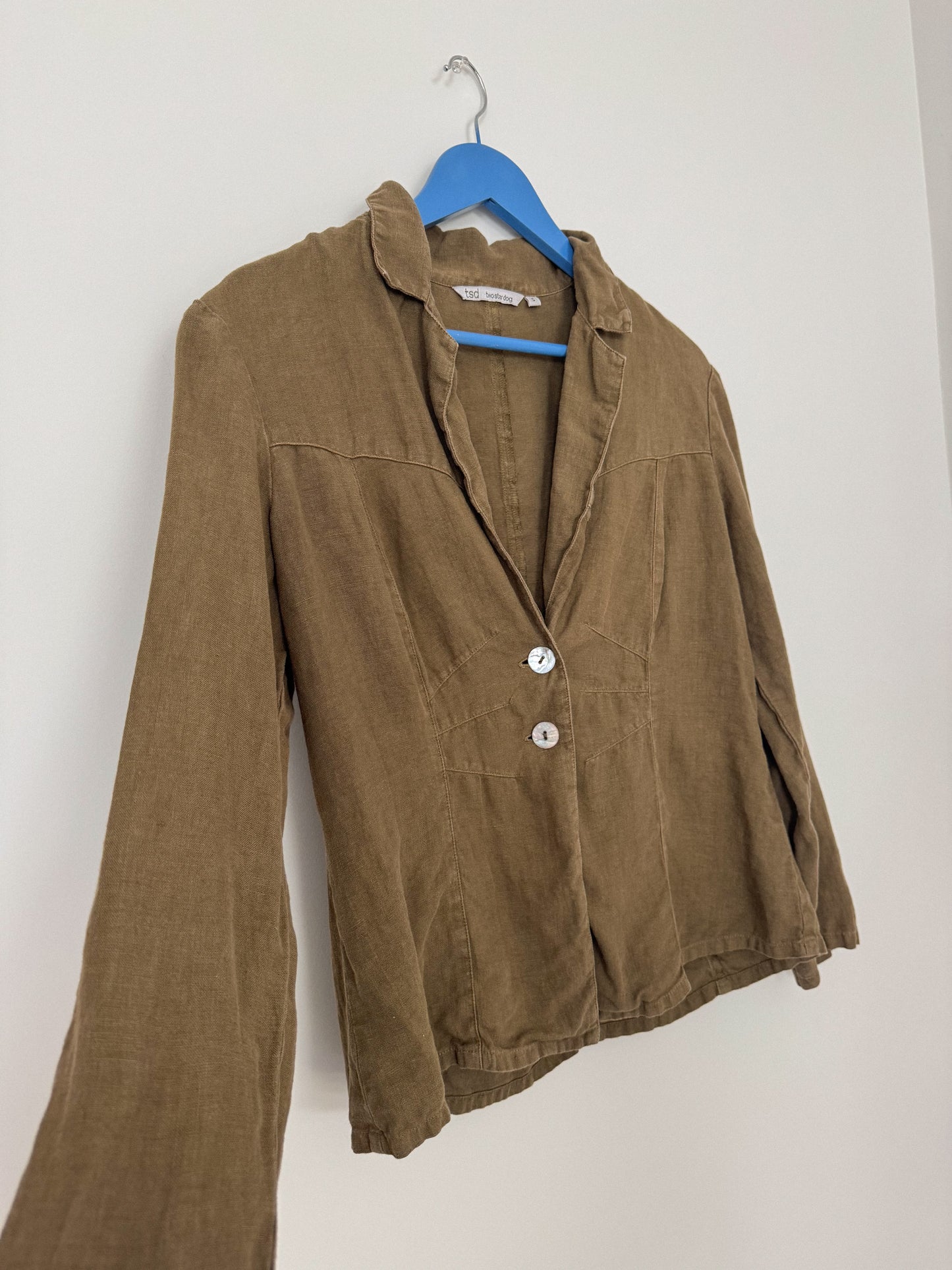 Vintage Linen Blazer Top