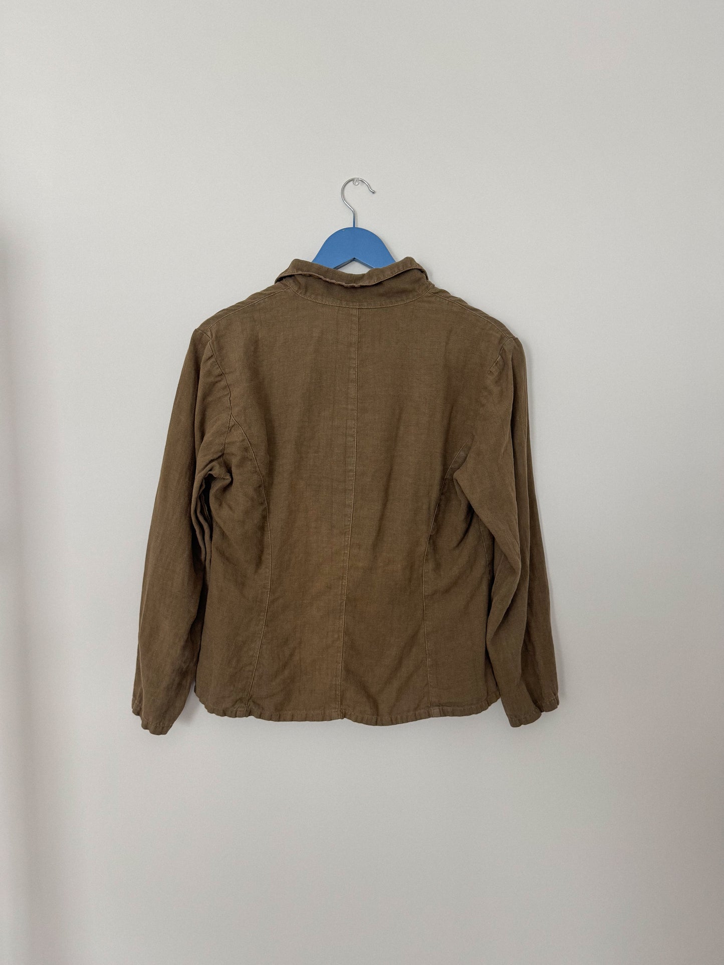 Vintage Linen Blazer Top