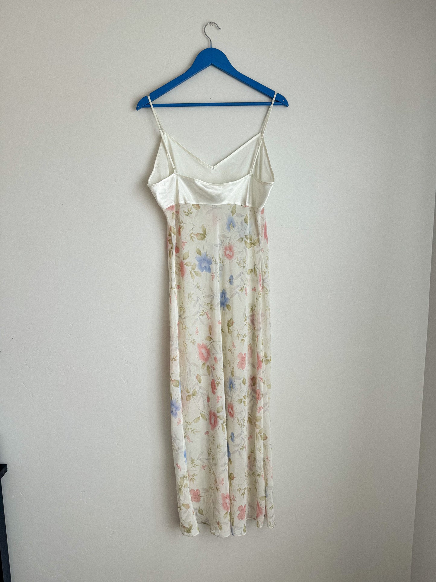 Vintage Floral Chiffon Slip Dress