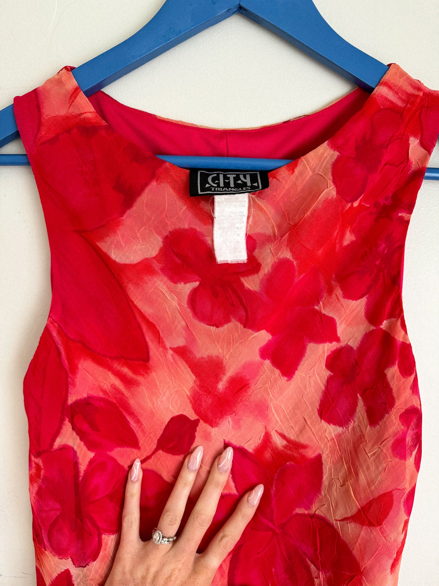 Vintage Floral Asymmetrical Dress