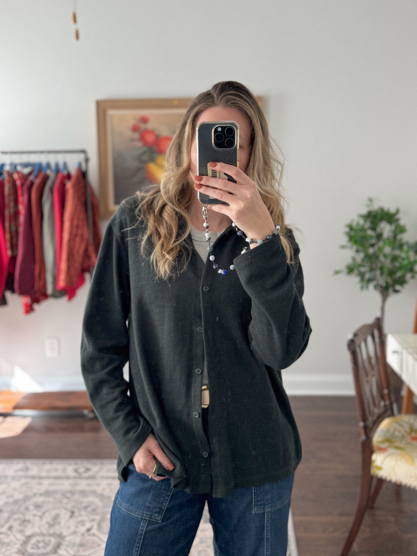 Vintage Collared Knit Cardigan