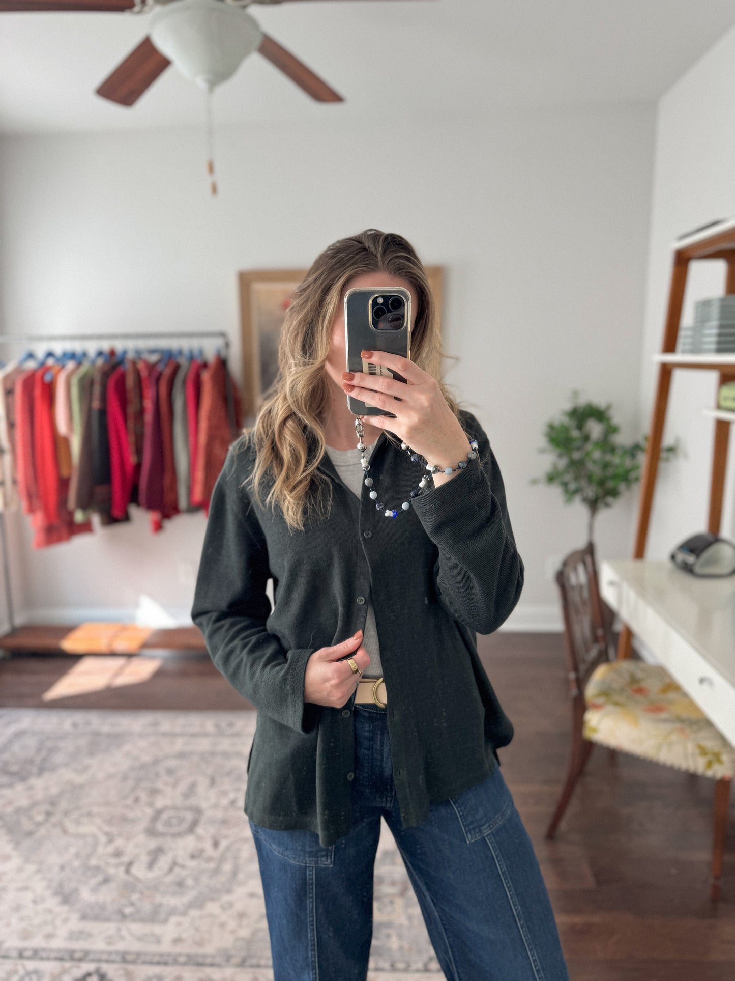 Vintage Collared Knit Cardigan