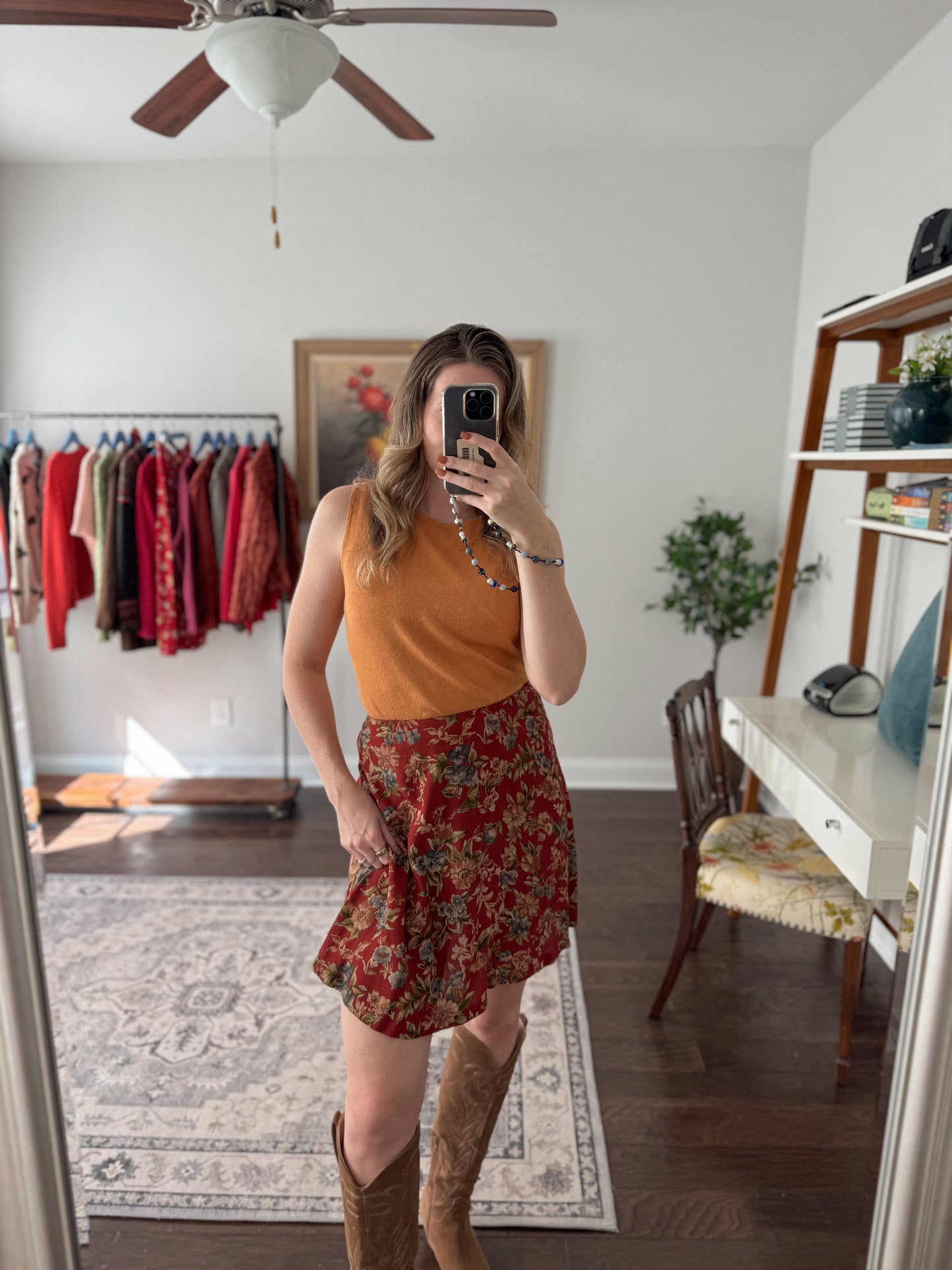 Vintage Golden Knit Tank Top