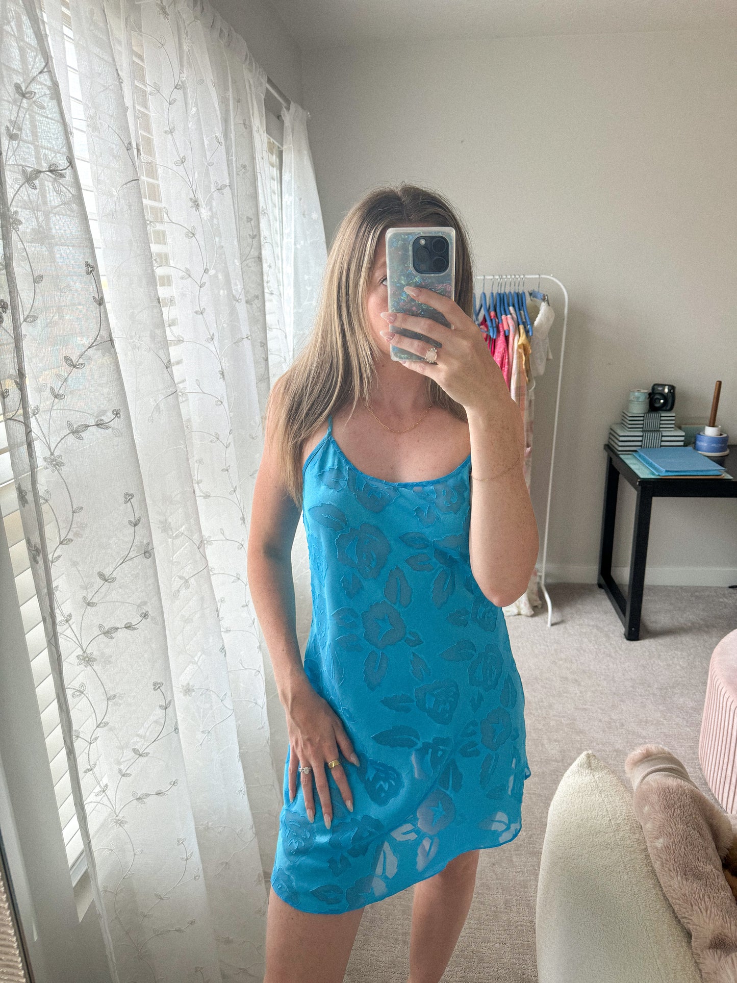 Vintage Textured Slip Dress