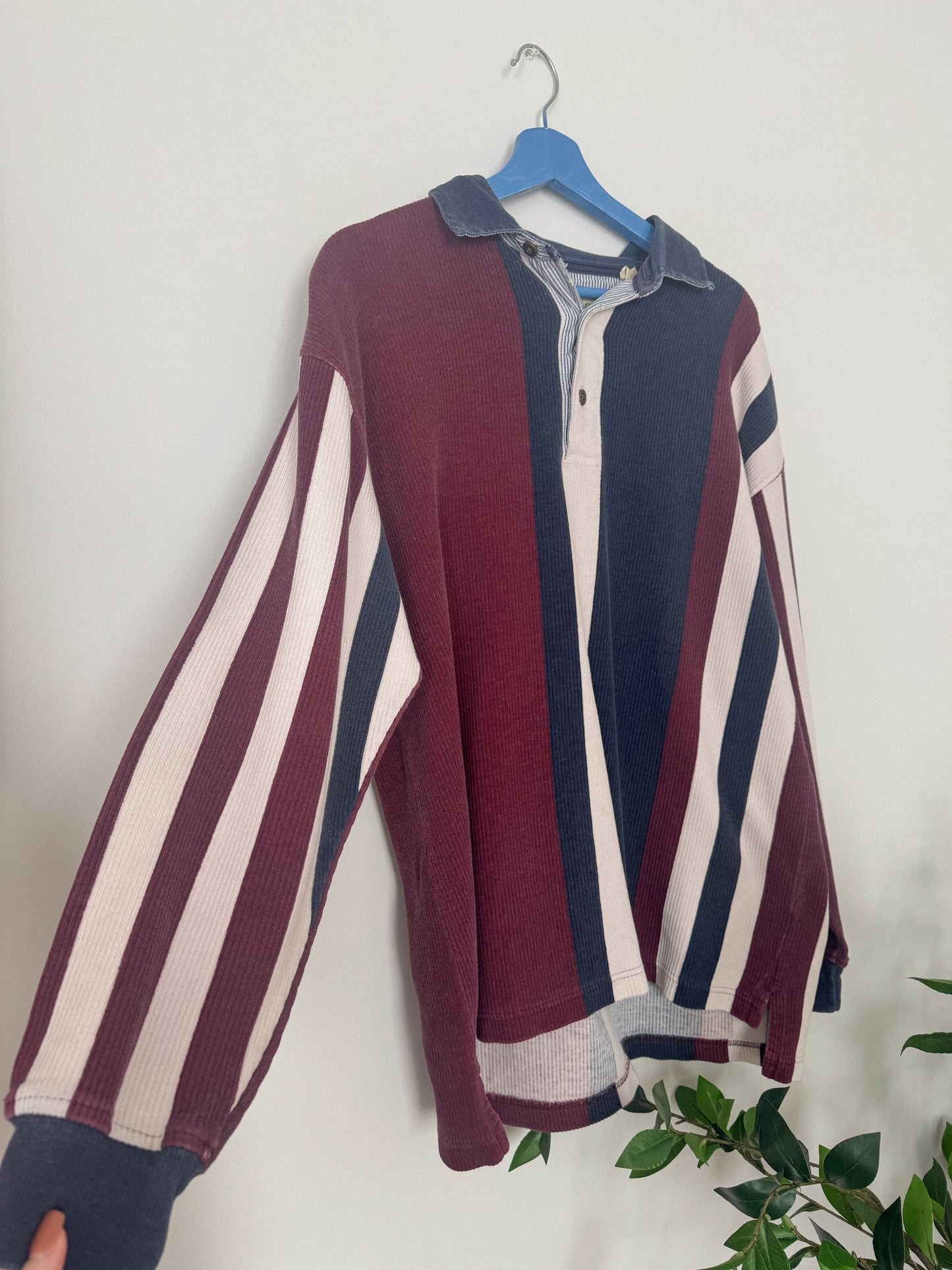 Vintage Striped Henley Top