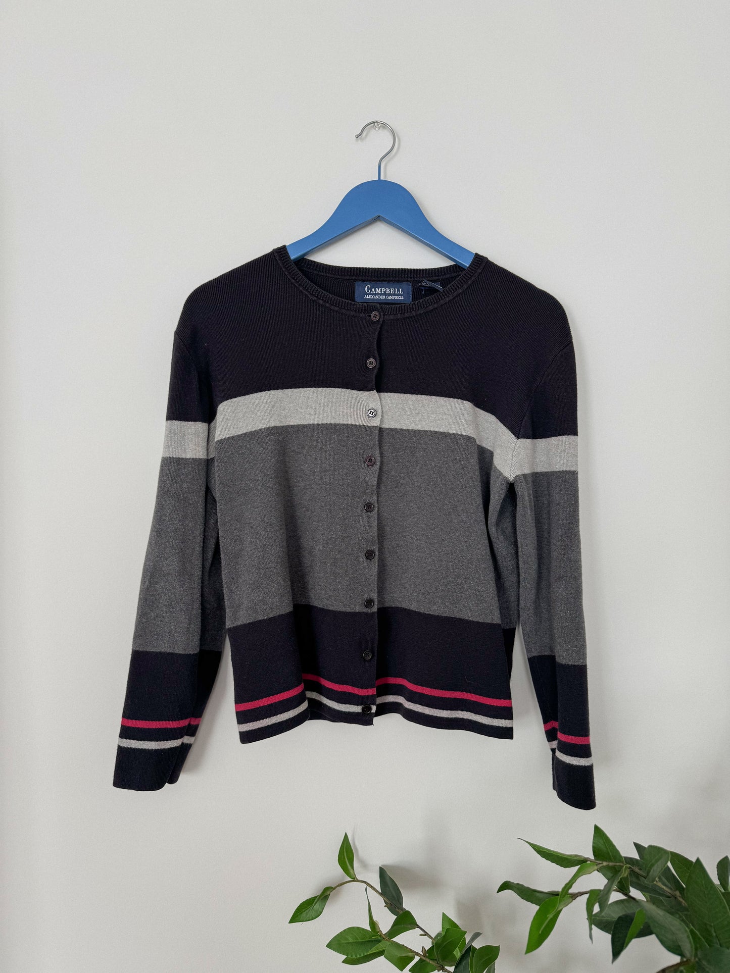 Vintage Cotton Striped Cardigan