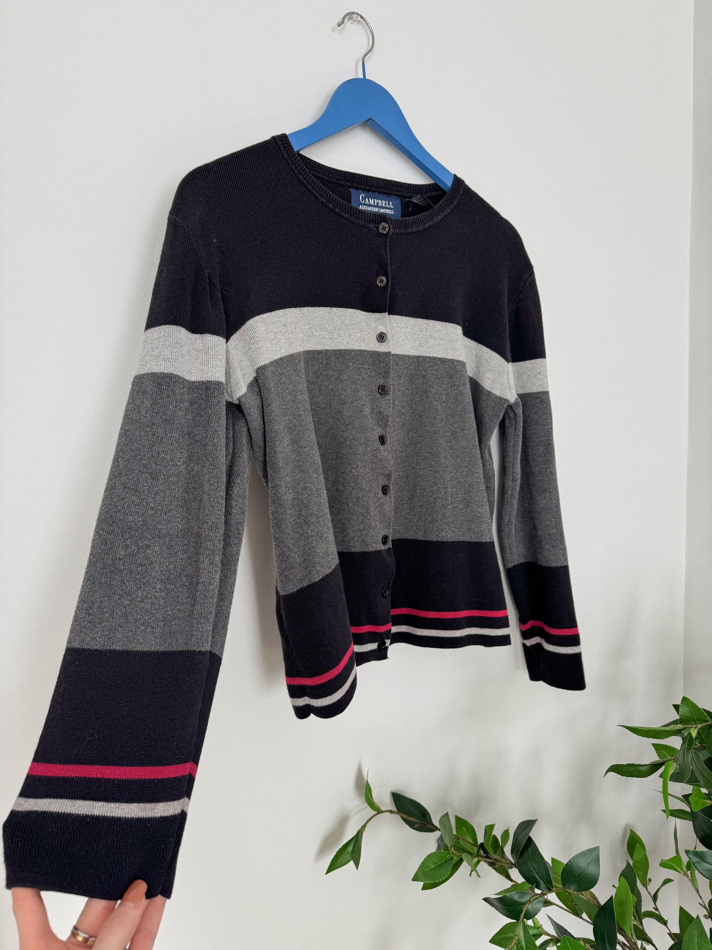 Vintage Cotton Striped Cardigan