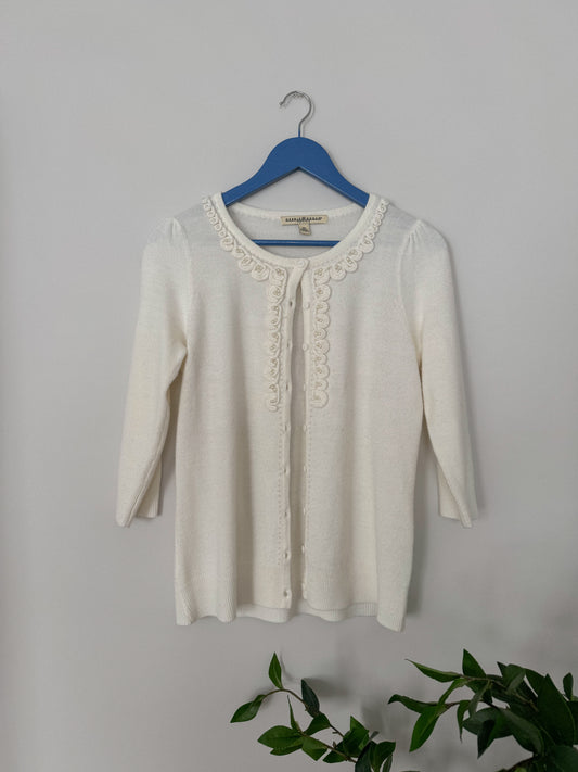 Vintage Ivory Pearl Cardigan