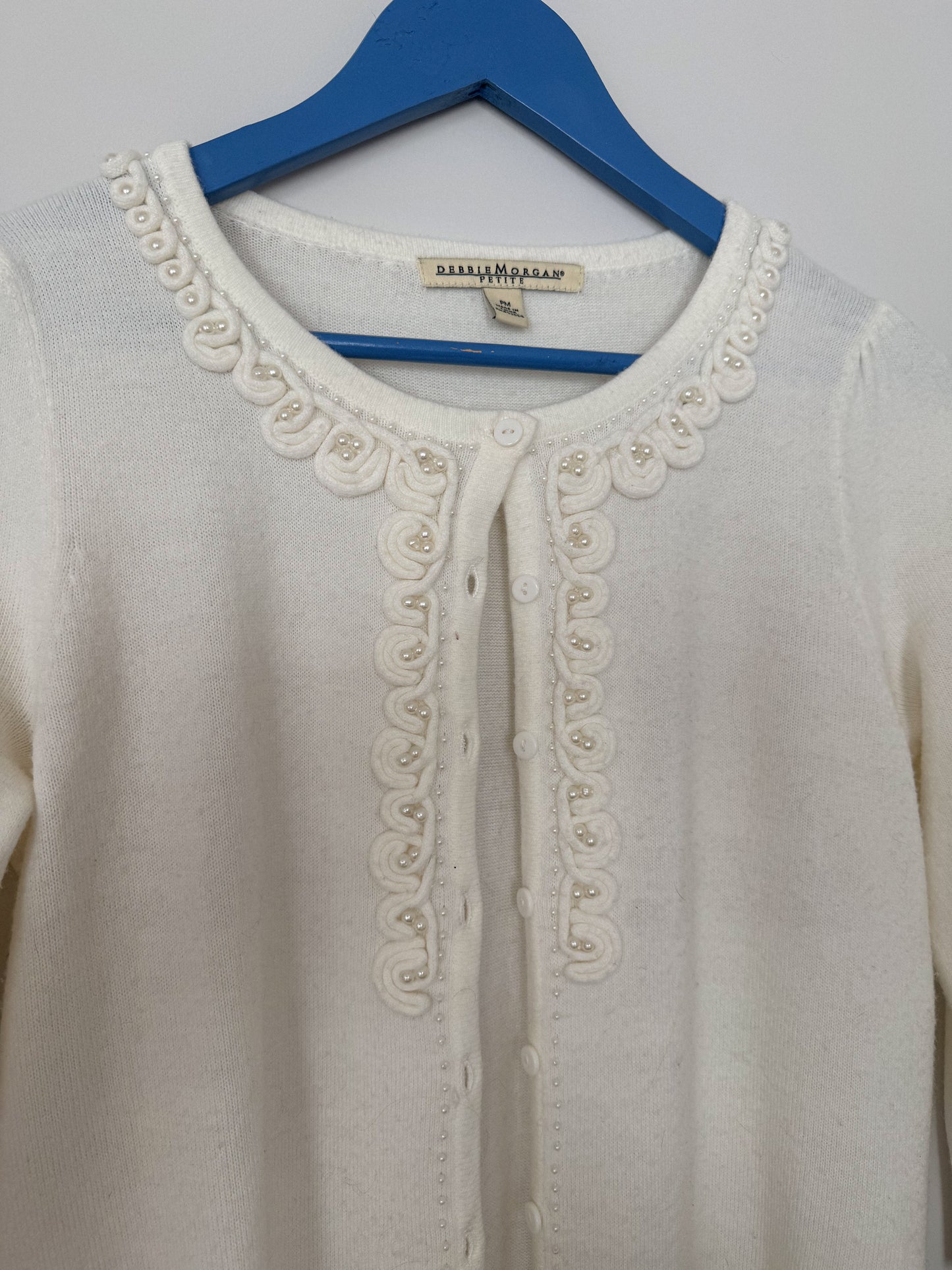 Vintage Ivory Pearl Cardigan