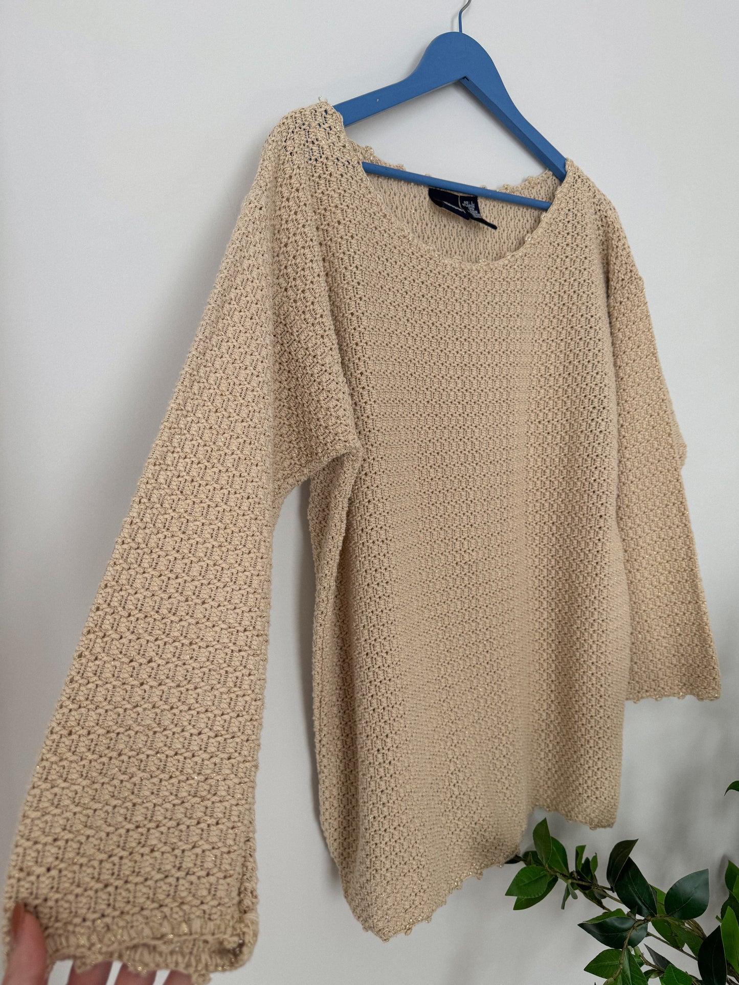 Vintage Golden Thread Knit Sweater