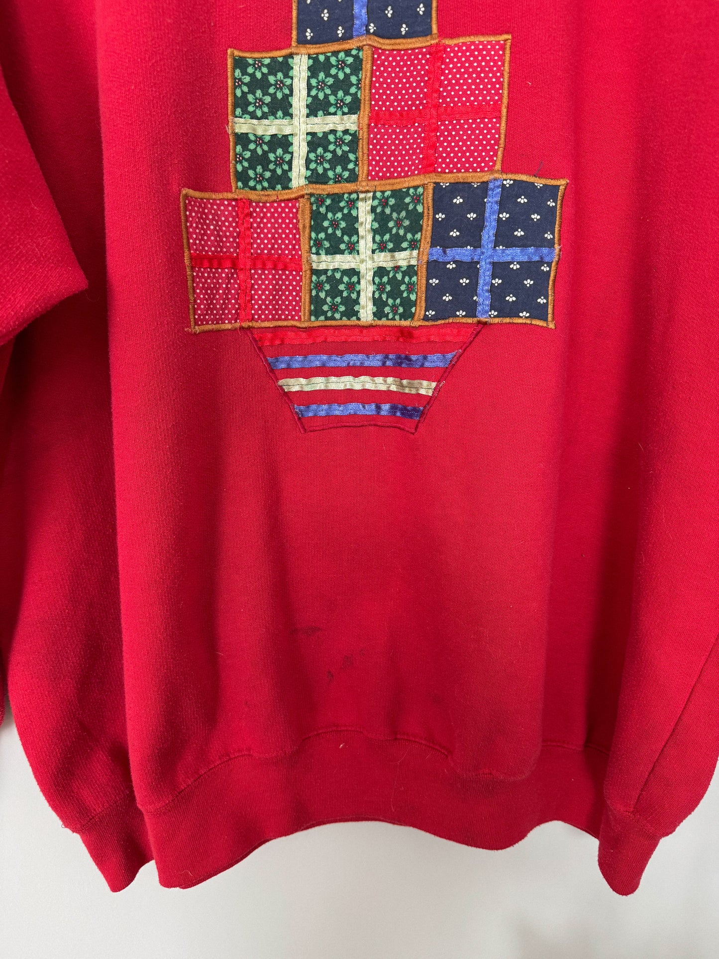 Vintage Patch Christmas Tree Sweatshirt