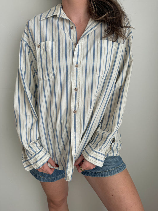 Vintage Striped Button Up