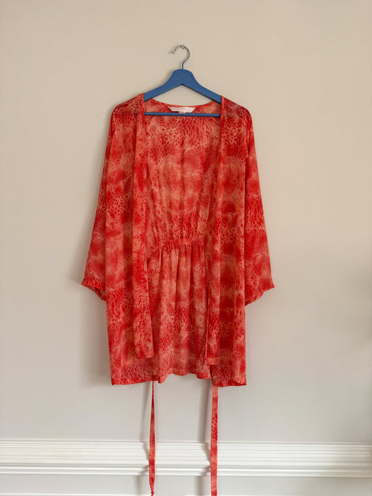 Y2K Victoria's Secret Sheer Animal Print Robe