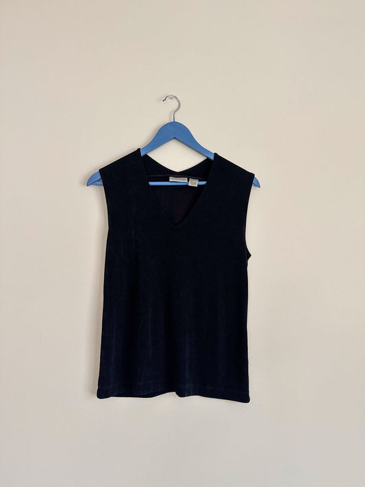 Y2K Black V-Neck Classic Tank