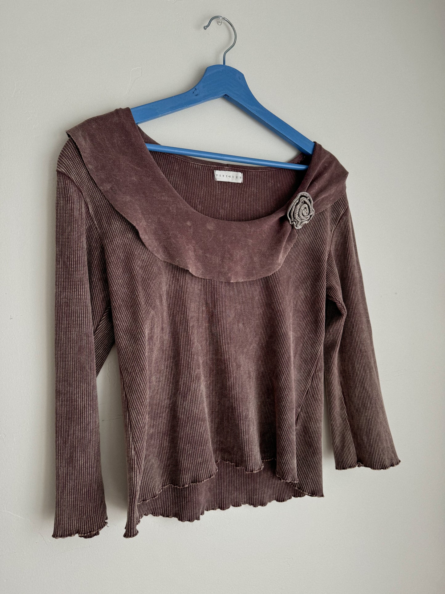 Vintage Rose Ruffle Top