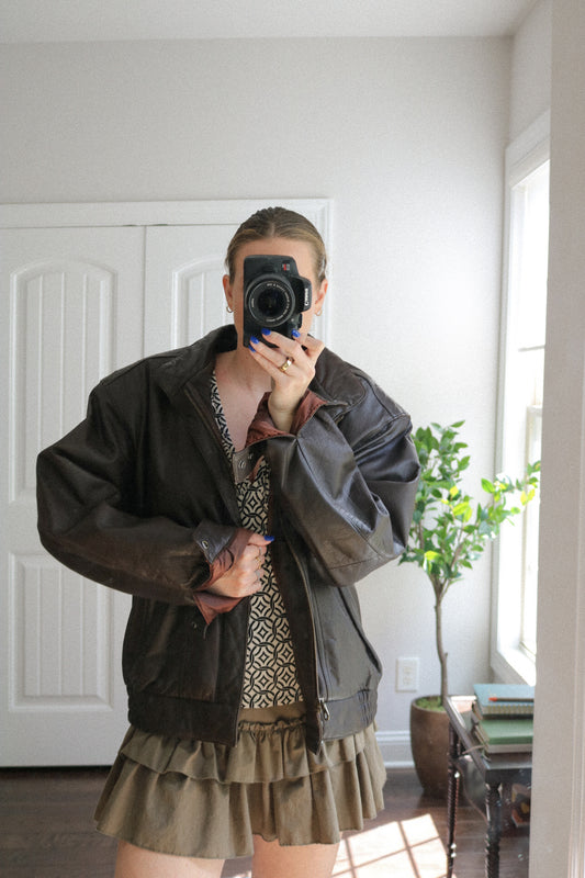Vintage Reed Leather Bomber Jacket
