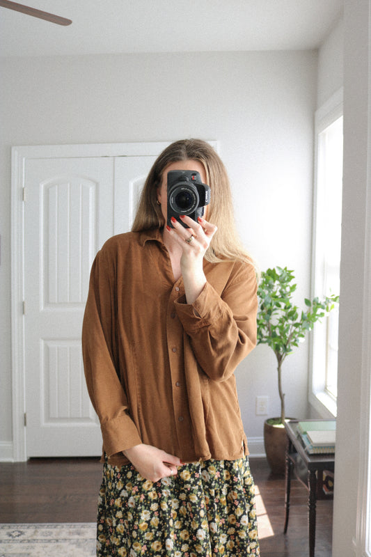Vintage Collared Button Up Top