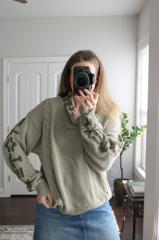 Vintage Eddie Bauer Shawl Collar Sweater