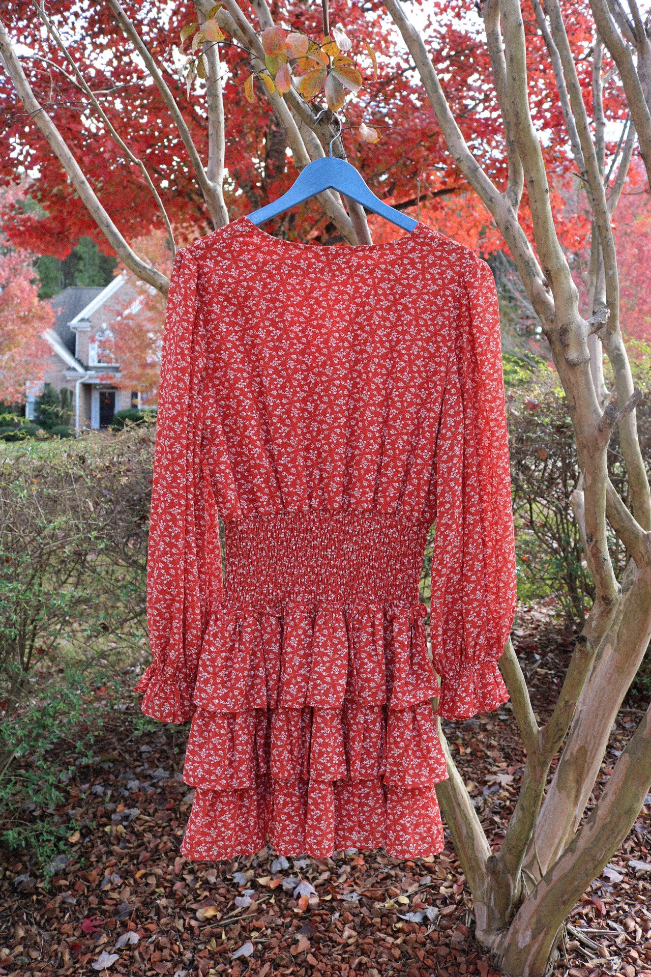 Ditsy Floral Smocked Waist Dress