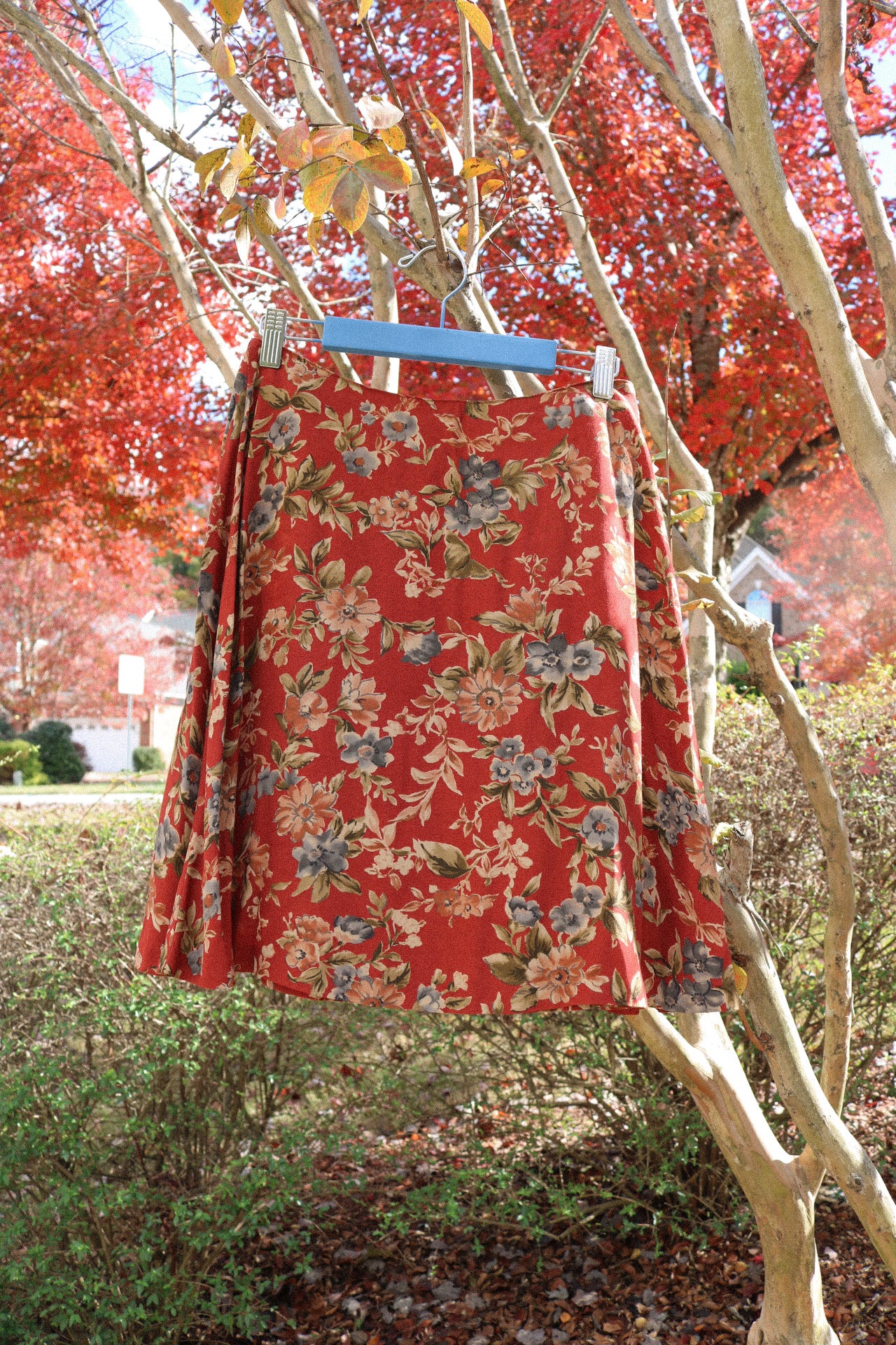 Vintage Fall Floral Skirt (27)