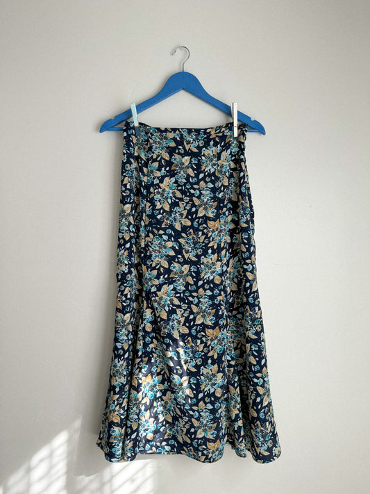 Vintage Floral Midi Skirt