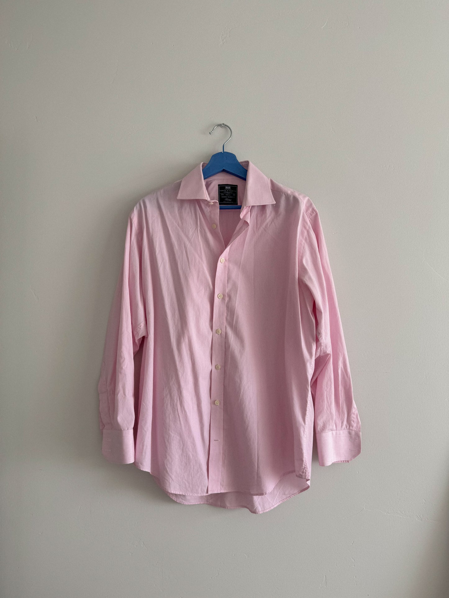 Pink & White Striped Button Down