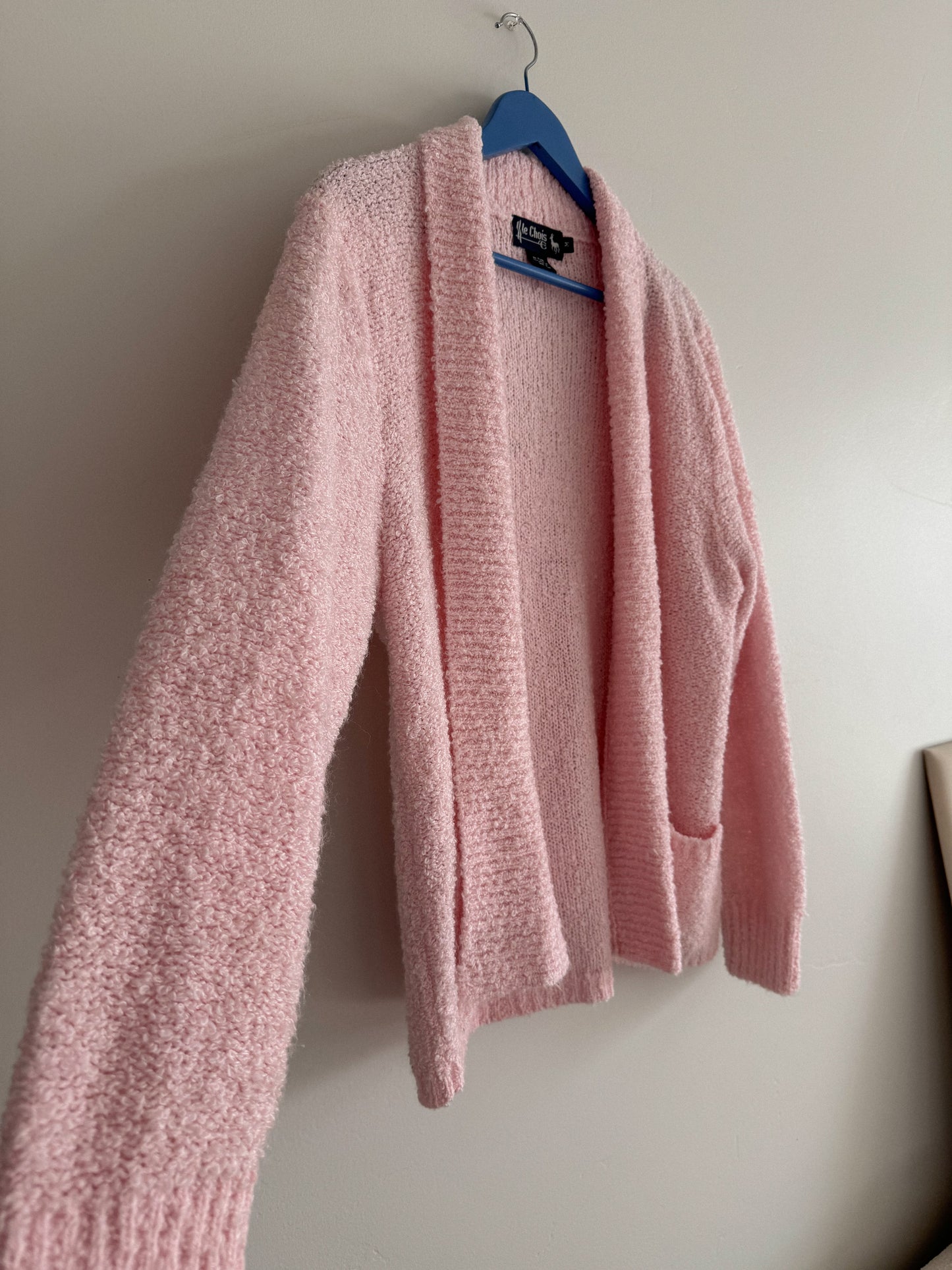 Vintage Pink Teddy Cardigan